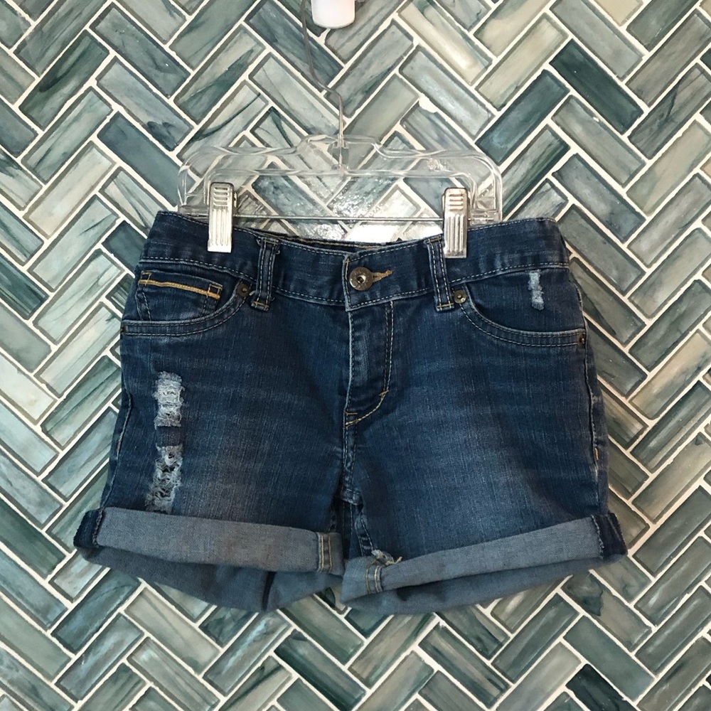Girls Levi’s Rolled Boyfriend Jean Denim Shorts 12